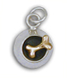 Bowl with Dog Bone Charm (sterling silver w/14K gold bone)