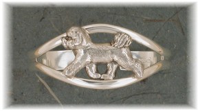 BCH12MCB- Bichon Frise Running Design Cuff Bracelet