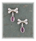 BNM11E- SMD Bone Post Earrings w/Gemstones