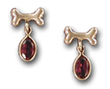 BNS11E- Petite Bone Post Earrings w/Gemstones