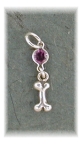 BNS12- Petite Bone w/Gemstone Charm/Pendant/Pin