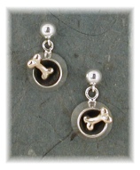 BWL11E- Bowl with Bone Dangle Earrings