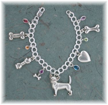 CHI46CB- Chihuahua Charm Bracelet
