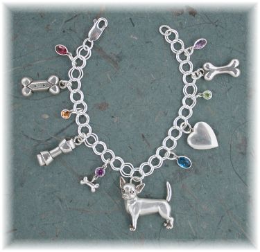 CHI46CB- Chihuahua Charm Bracelet