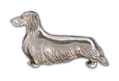 DCSLH10L- LG Long Hair Dachshund Standing Design