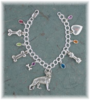 GSD46CB- German Shepherd Charm Bracelet