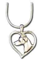 HGHD11- Greyhound Head in Heart Frame