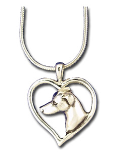 HGHD11- Greyhound Head in Heart Frame