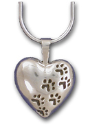 HRTPM10- MD Heart w/Paw Prints Charm/Pendant/Pin