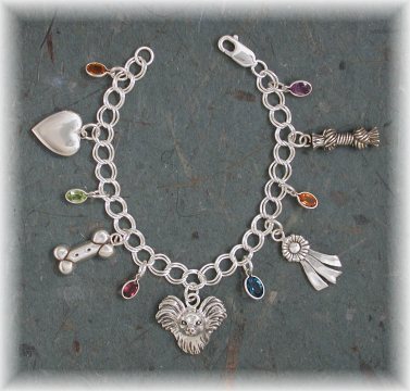 PAP1146CB- Papillon Head Study Charm Bracelet