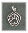 PAW10- Recessed Paw Print Charm/Pendant/Pin