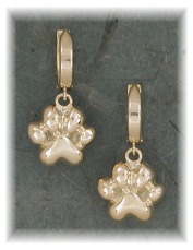 PAW15ED- Medium Paw Print Dangle Earrings