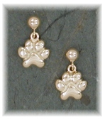 PAW16ED- Small Paw Print Dangle Earrings