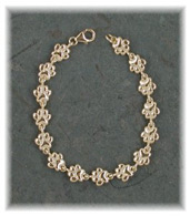 PAW16LB- Small Paw Print Link Bracelet