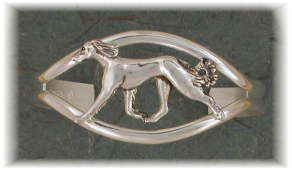 SAL12MCB- Saluki Running Design Cuff Bracelet