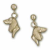 SAL13SED- Small Saluki Head Study Dangle Earrings