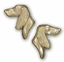 SAL13SE- Small Saluki Head Study Post Earrings