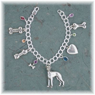 WHP46CB- Whippet Charm Bracelet