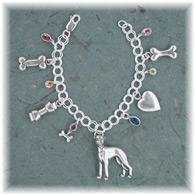 WHP46CB- Whippet Charm Bracelet